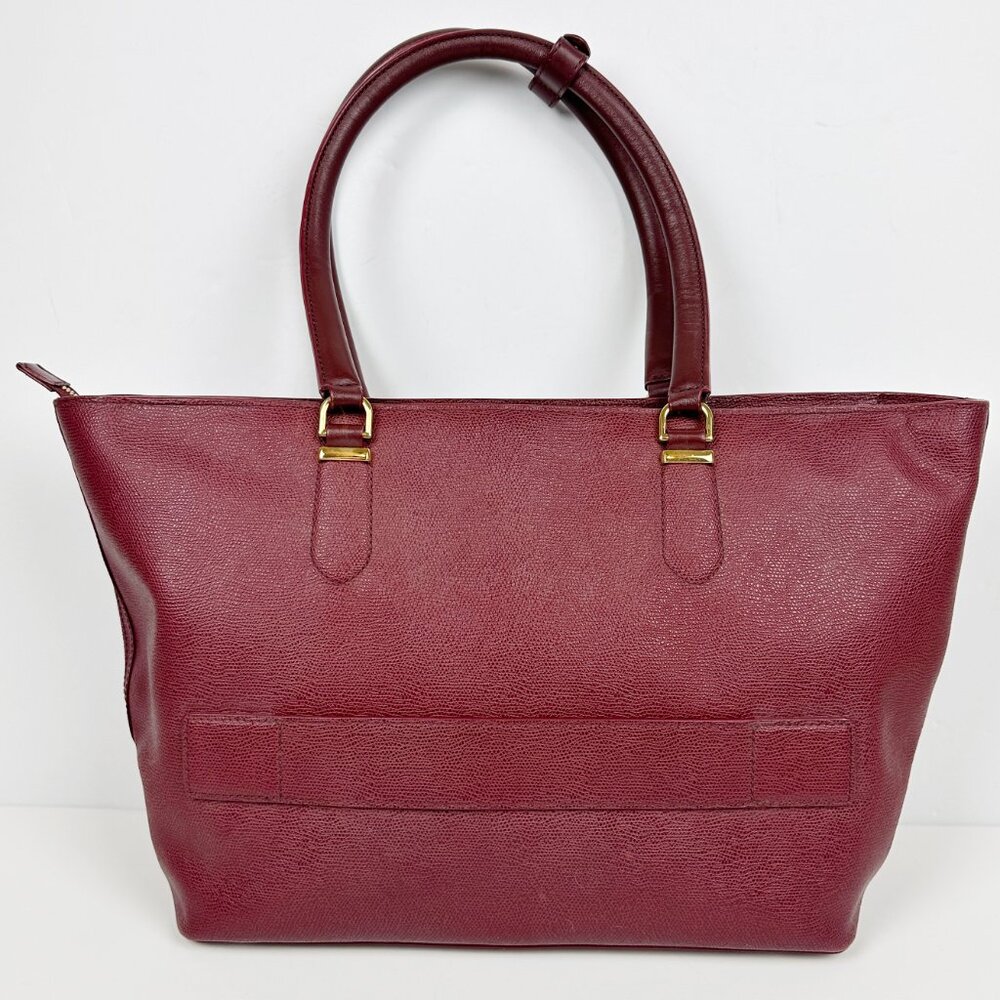 Tumi Sinclair Travel Tote Canvas Coated With Continental Wallet Work Burgundy - Picture 3 of 15